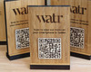 Touchless dining QR code menu holder for restaurants