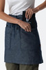 Left hip pocket with integrated pencil divide on Utility Half Bistro Apron for organized tool storage