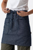 Durable metal D-ring on Utility Half Bistro Apron for towels, tools, or keys