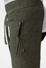Left hip pocket with integrated pencil divide on Utility Half Bistro Apron for organized tool storage