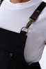 Double-needle stitching and Reinforced stress points on Tactical Bib Apron built for demanding kitchen and workshop use