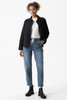 25/7 Women's Utility Chore Coat in Black with metal buttons and functional workwear pockets