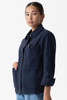 Side View of Navy Chore Coat