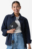 25/7 Women's Utility Chore Coat in Navy with tailored fit and durable cotton canvas construction