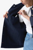 Hidden right inner chest pocket on Navy Women's Utility Chore Coat