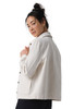 Side  view of 25/7 Utility Chore Coat showing clean workwear silhouette and long sleeves