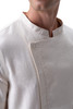 Front view of Men’s Cardiff Chef Coat with hidden closure, short sleeves, and modern fit