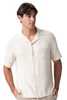 Front view of Men’s Pismo Camp Shirt with notched collar, chest pocket, and button closure