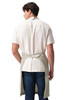Back view of Huntington Bib Apron showing curved tapered design and adjustable ties
