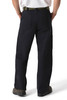 Back view of black Utility Carpenter Pants showing relaxed fit and workwear silhouette