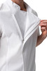 Close-up of single-breasted zipper closure on Men’s Springfield Tall Chef Coat