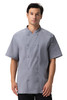 Somerville Chef Coat in Black with short sleeves and double-breasted front