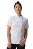 Women’s Somerville Chef Coat in White with traditional culinary uniform styling