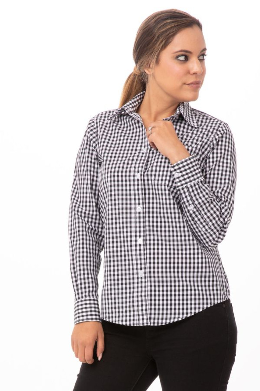 Gingham check shop shirt womens