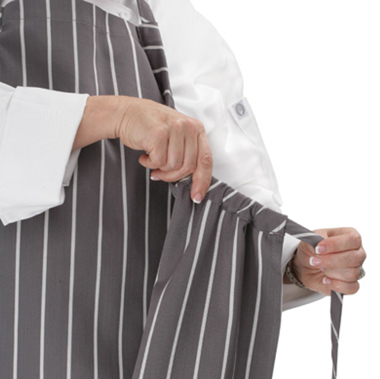 Chef Works - A100-bcs - Black Chalk Stripe English Chef Apron