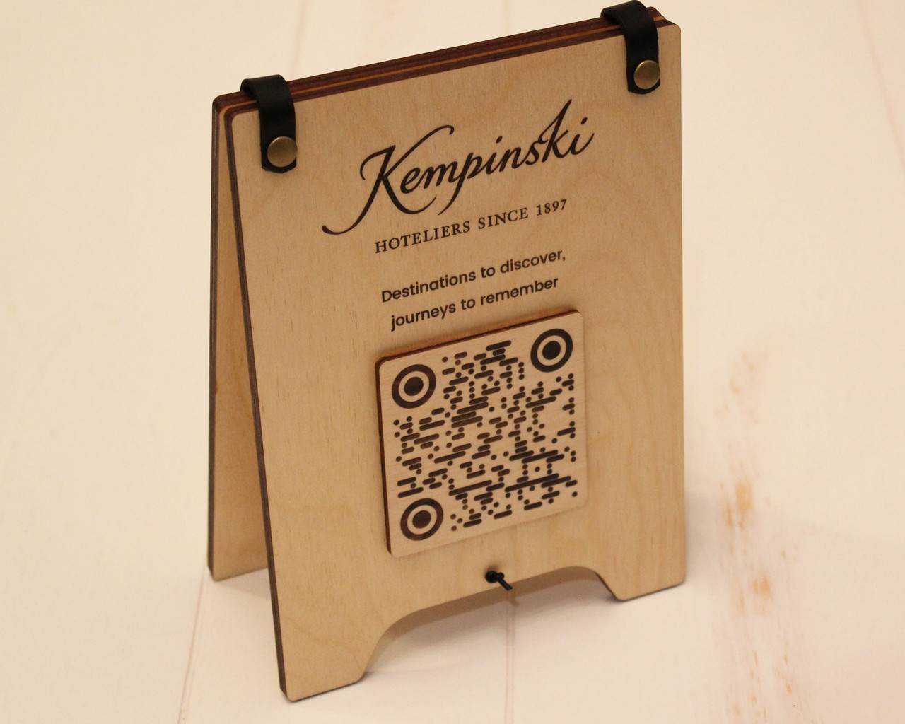 Tented Tabletop QR Scan Menu Sign