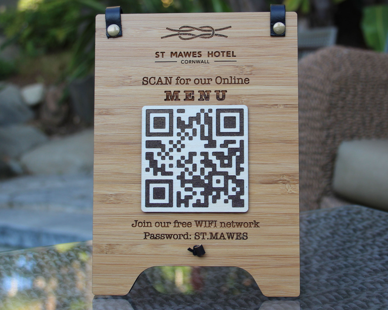 Tented Tabletop QR Scan Menu Sign