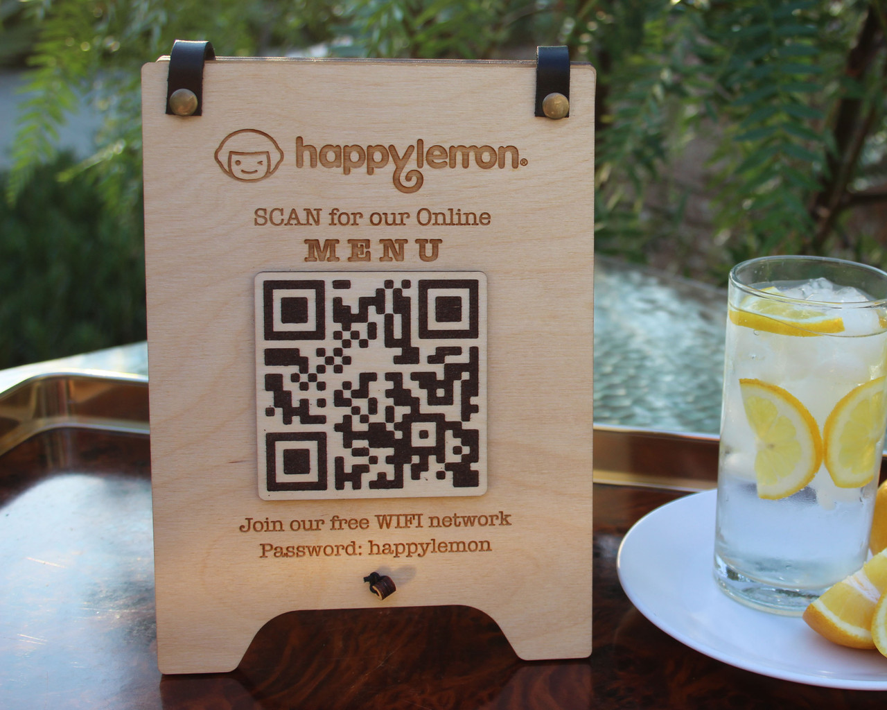 Tented Tabletop QR Scan Menu Sign