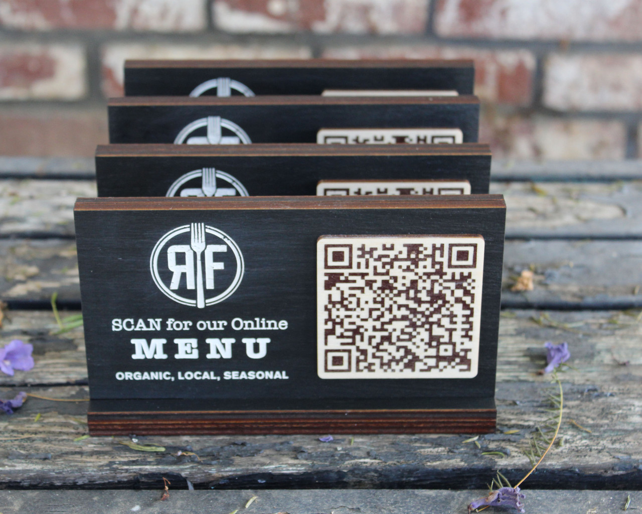 QR Scan Tabletop Menu Sign