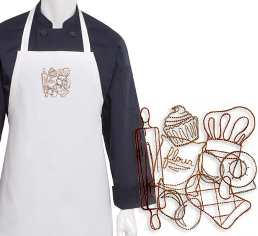 Baking Collage Embroidered Apron