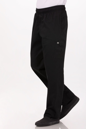 Men's Black Cargo Pants Slimmer Fit