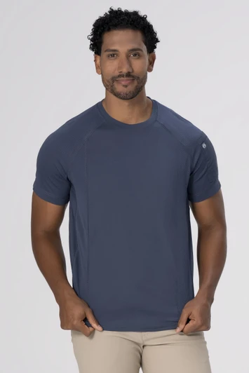 Front view of Aryes Unisex Crew Shirt with raglan sleeves and modern crew neckline