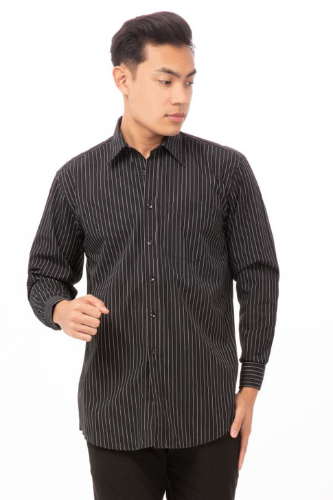 Men's Onyx Pinstripe Dress Shirt