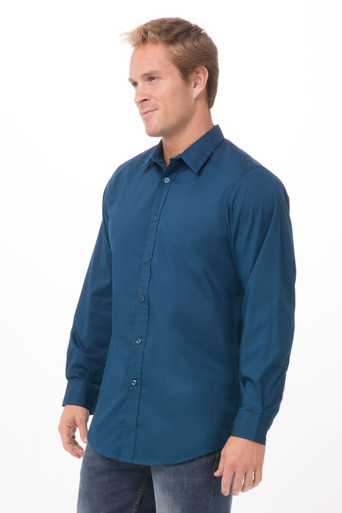 Men's Finesse Fitted Blue Shirt
