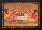 The Nativity Detail of Angels Framed Art