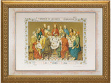 Souvenir de Premiere Communion Framed Art (Print of Last Supper Tapestry)