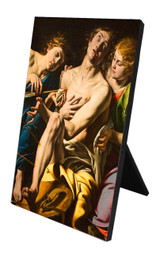 St. Sebastian Vertical Desk Plaque