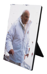 St. John Paul II Pope on the Slope Vertical Desk Plaque