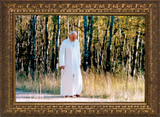 Pope John Paul II Walking Rosary Framed Art