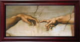 Creation of Adam by Michaelangelo Detail Framed Art
