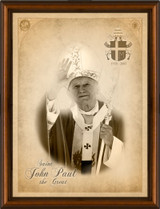 Saint John Paul the Great (black & white) Framed Art