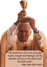 St. John Paul II Raising Chalice Cutout Magnet
