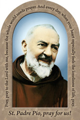 St. Padre Pio Prayer Arched Magnet