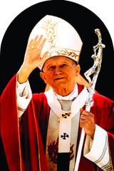 St. John Paul II Waving Arched Magnet