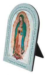 Our Lady of Guadalupe Prayer Arched Desk Plaque