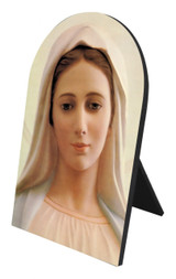Our Lady of Medjugorje Arched Desk Plaque