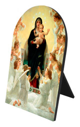 Queen of the Angels Arched Desk Plaque
