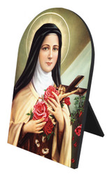 St. Therese of Lisieux Arched Desk Plaque