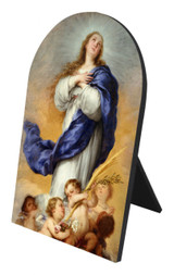Immaculate Conception Arched Desk Plaque