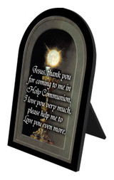 Eucharistic Detail (Prayer) Arched Desk Plaque