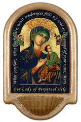 Mother of Perpetual Help Prayer Holy Water Font