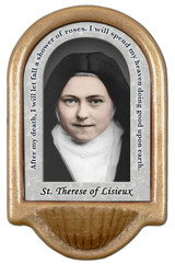 St. Therese of Lisieux Prayer Holy Water Font