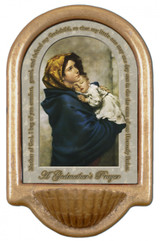Madonna of the Streets Godmother's Prayer Holy Water Font