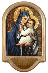 Our Lady of Mt. Carmel Holy Water Font