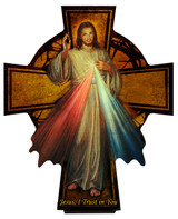 Divine Mercy Wall Plaque Cross