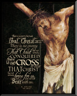 Crucifixion with JPII Quote Graphic Wall Plaque